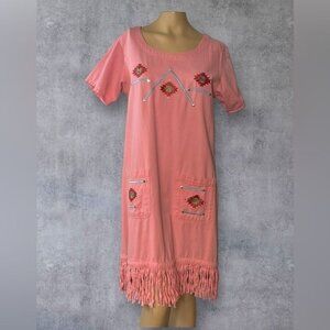Vintage R&B Collections Embroidered Fringe Dress – Size M